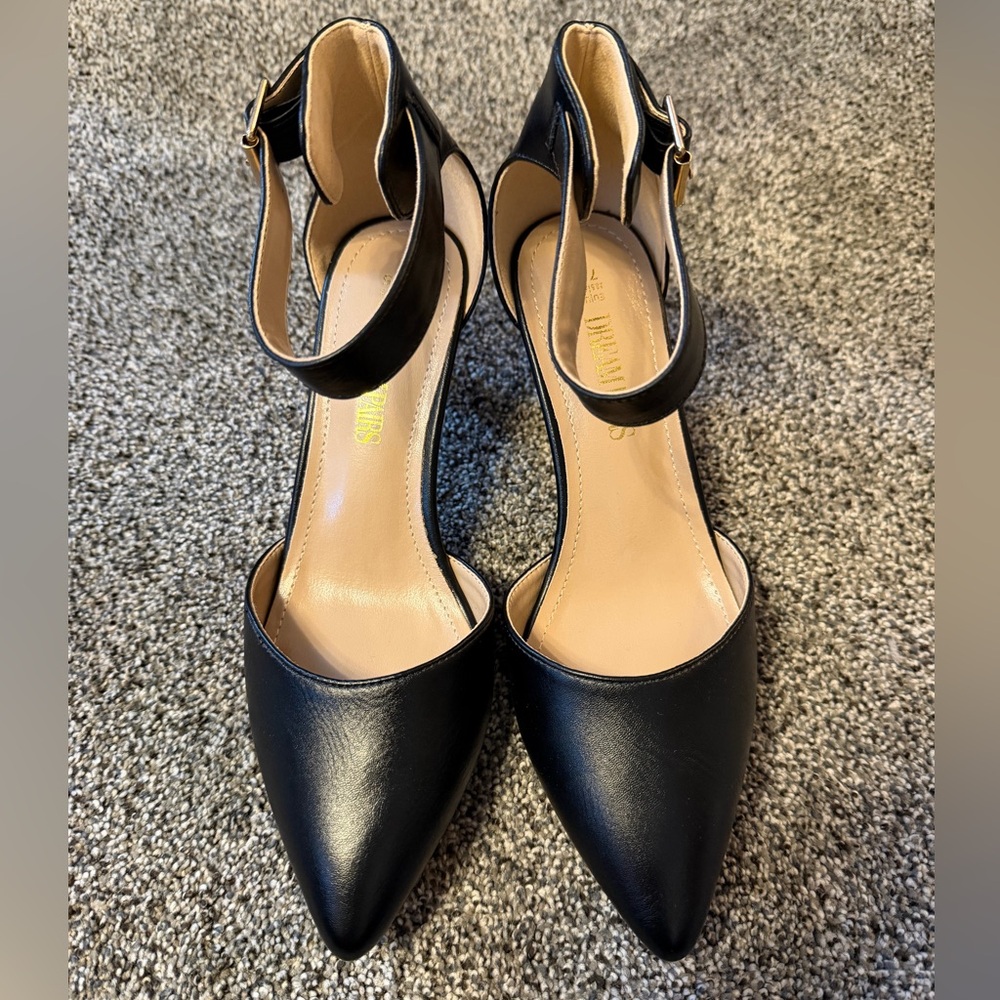 Elegant Black Ankle Strap Heels Dream Paris Sexy Heels For Ant Occasion Size 7.5